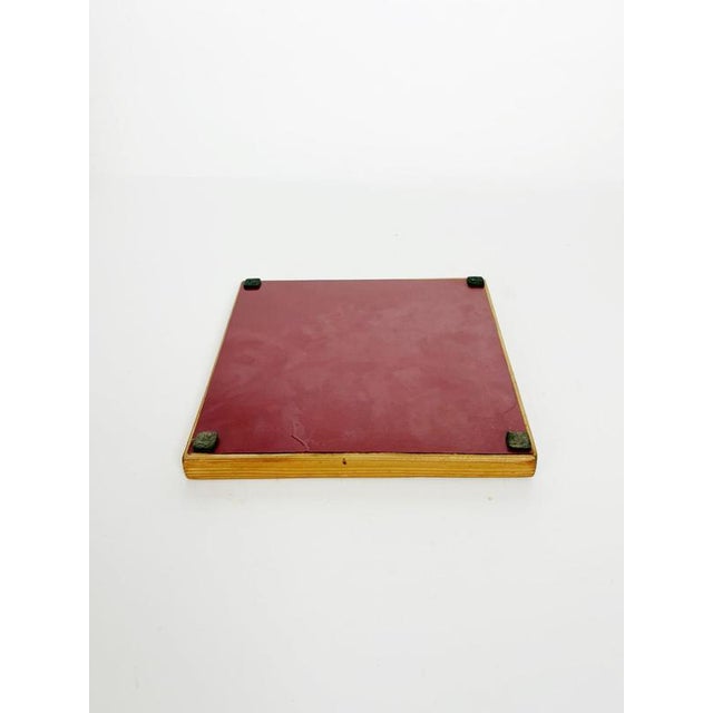Ceramic and Wooden Trivet, France, 1960s For Sale - Image 10 of 11