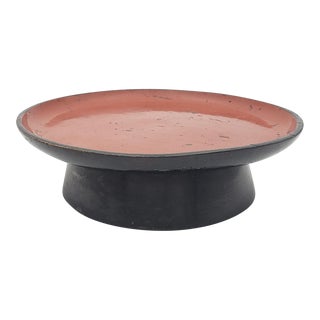 Circa 1900 Black and Red Japanese Tazza For Sale