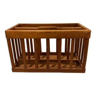 Mid 20th Century Teak Danish Mid Century Magazine Holder by Goodwood For Sale
