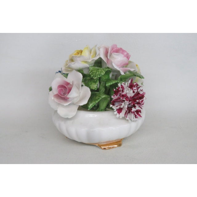 Hall Brothers Radnor Staffordshire England Fine Bone China Floral Basket 5070b For Sale - Image 18 of 18