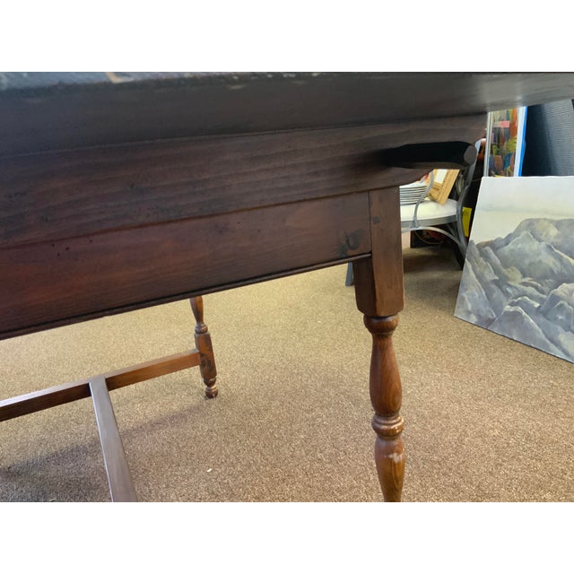 Brown Late 20th Century Replica of Early American Tavern Table For Sale - Image 8 of 13
