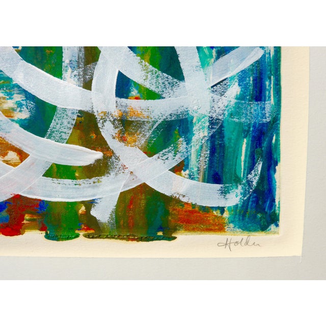 "Contemporary Circles" Contemporary Abstract Mixed-Media Painting on Paper For Sale In Los Angeles - Image 6 of 6