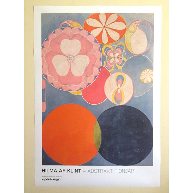2010s Hilma Af Klint Swedish Abstract Large Offset Lithograph Print Exhibition Poster " the Ten Largest, Childhood No.2 Group IV " 1907 For Sale - Image 5 of 11