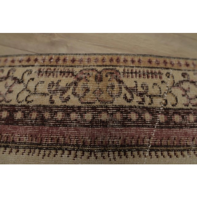 1970s Turkish Floral Desing Oushak Accent Rug For Sale - Image 9 of 13