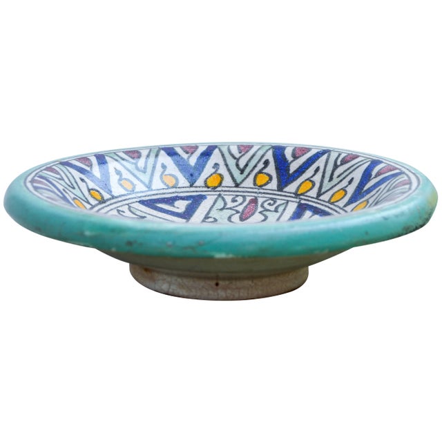 Antique Ceramic Plate W/ Moorish Pattern For Sale In New York - Image 6 of 8