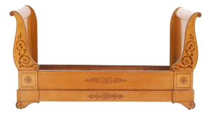 French Charles X Inlaid Birdseye Maple Daybed, Circa 1840