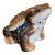 Likely Antique Japanese Meiji Period Glazed Ceramic Toad Sculpture. For Sale