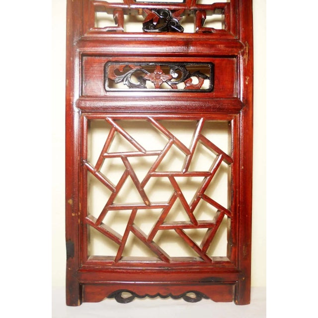 Early 19th Century Early 19th Century Antique Chinese Screen PanelsCunninghamia Wood - A Pair For Sale - Image 5 of 11