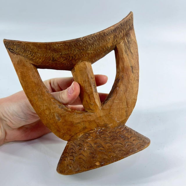 Wood Early 20th Century Wooden Headrest Ethiopia For Sale - Image 7 of 7