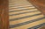 Early 20th Century 1930s Blue Yellow Stripe Antique Indian Cotton Dhurrie Rug 6' 6" X 13' 4" Flatweave Carpet For Sale - Image 5 of 5