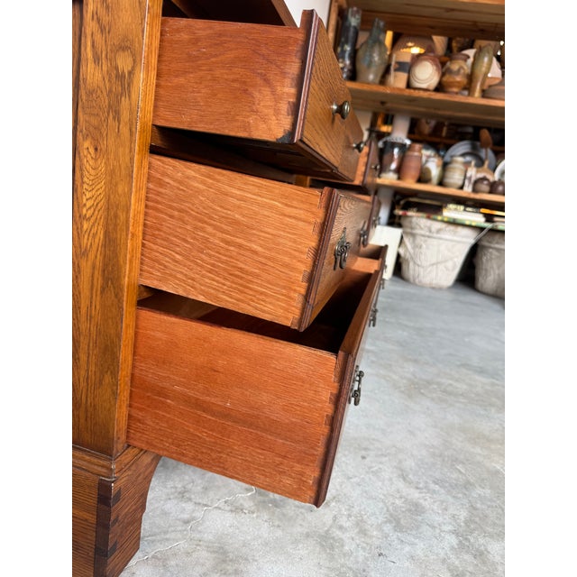 1980s Pair of Drexel Studio Wooden Nightstands With Four Drawers & Pull-Out Tray For Sale - Image 5 of 18