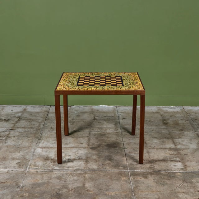 Gordon & Jane Martz Ceramic Tile Chess Table in the Style of Gordon & Jane Martz For Sale - Image 4 of 18