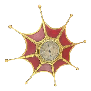 1940s French Modern Painted and Giltwood Sunburst Barometer