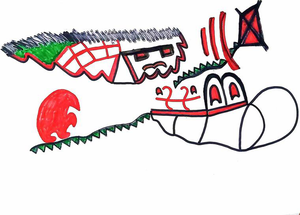 Fred Bugs, Abstract Composition, 2025, Mixed Media on Paper