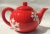 Vintage Hand Painted Red & White Snowman Porcelain Snowflake Christmas Holiday Teapot Tea Pot For Sale In West Palm - Image 6 of 9