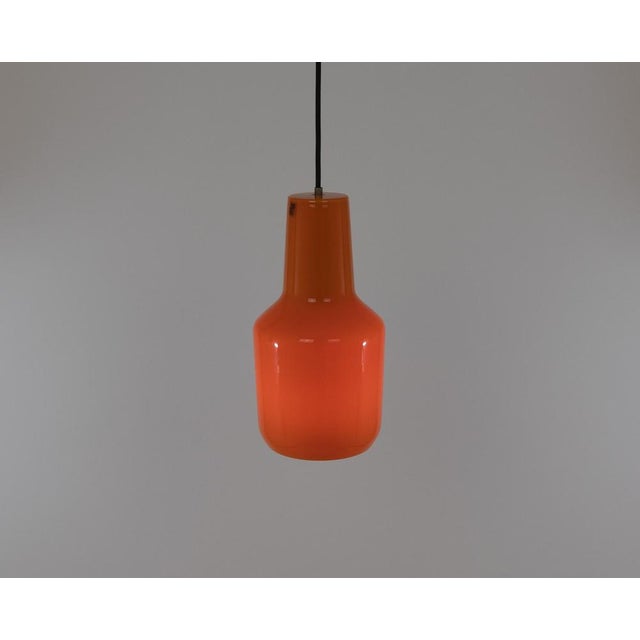 1970s Orange Murano Glass Pendant by Massimo Vignelli for Venini, 1950s For Sale - Image 5 of 8