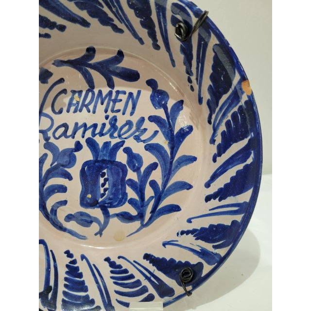 Rustic European Mid 19th Century Spanish Ceramic Fajalauza Bowl From Granada For Sale - Image 3 of 12