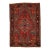 Antique Persian Serapi Carpet Handmade Wool Oriental Rug, Red, Ivory, Light Blue For Sale