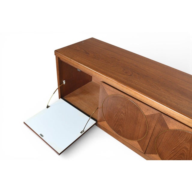Mid 20th Century Nathan Furniture "Circle" Credenza in Teak #1, Attributed For Sale In San Francisco - Image 6 of 11