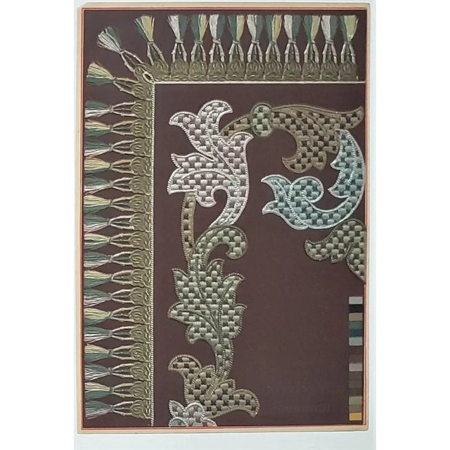 1880s Embossed French Chromolithograph Designs for Embroidery-Set of 3 For Sale - Image 4 of 6