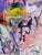 An expressive abstract alive with layers of lavender, pink, gold, and deep violet. Energetic brushwork and gestural marks...