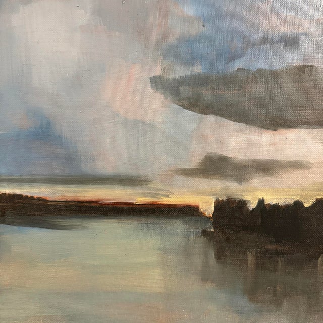 Late 20th Century Sunset Landscape Painting by Mira Módly For Sale - Image 5 of 11