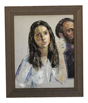 Vintage Oil on Canvas Portrait by Thomas Strickland