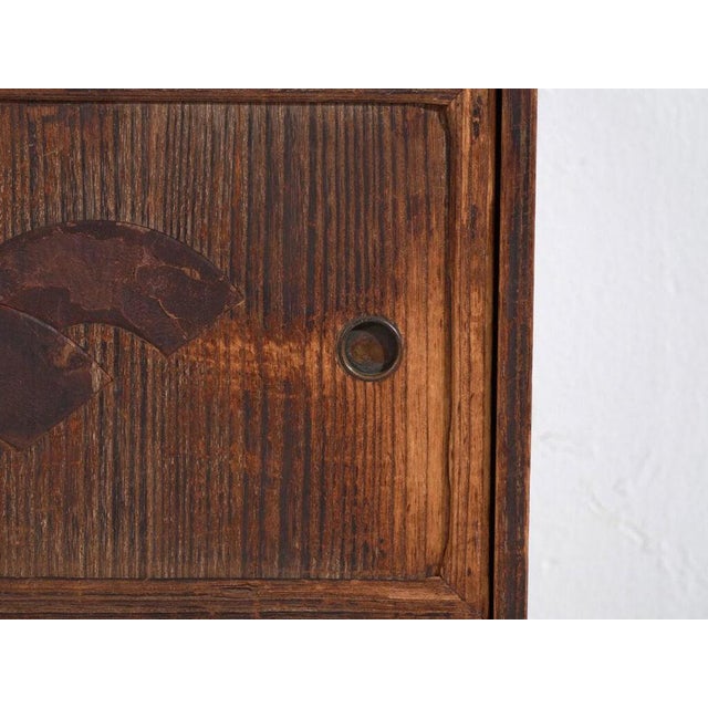Antique Japanese Tansu Chest of Drawers with Sliding Door For Sale - Image 9 of 13