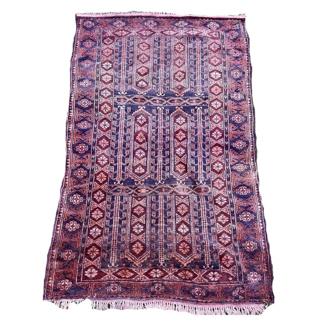 Tribal Vintage Tribal Baluchi Navy Rug, 4 x 6.4 For Sale - Image 3 of 3