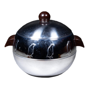 Mid-Century Penguin Ice Bucket With Bakelite Handles c.1960