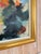 Mid-Century Modern Late 20th Century Vibrant Abstract Oil Painting in Gold Frame - Signed For Sale - Image 3 of 4
