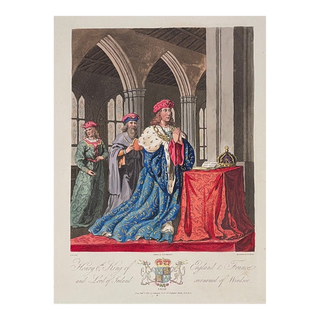 1815 Henry IV Hand Colored Engraving For Sale