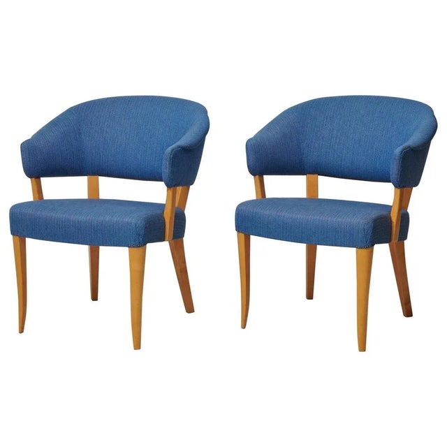 Set of Modern Scandinavian Lata Greven Chairs attributed to Carl Malmsten from O.H. Sjögren For Sale - Image 10 of 10