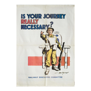 1940s Wwii British Propaganda Poster, Is Your Journey Really Necessary?