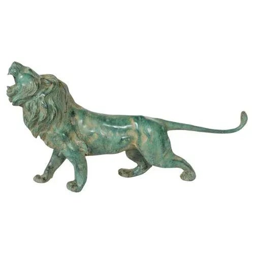 Vintage School Roaring Lion Sculpture For Sale - Image 6 of 6