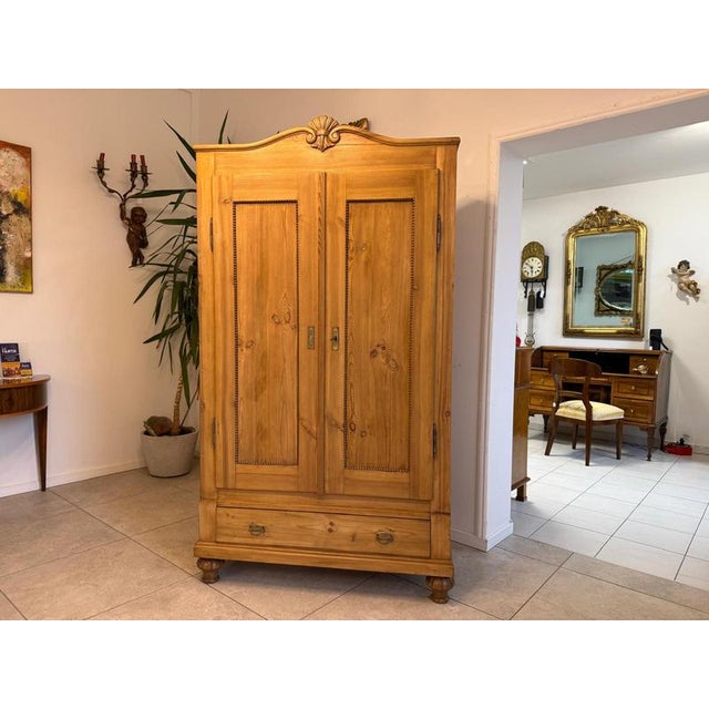 Biedermeier Farmhouse Cabinet or Wardrobe For Sale - Image 3 of 13