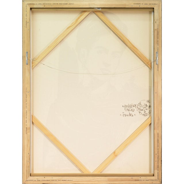 Textile Marlo Broughton (Marlobro), Frida 2020 Signed Acrylic Painting on Canvas Framed For Sale - Image 7 of 8