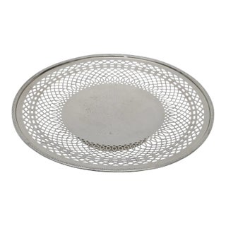 1920s Silver Plated Serving Dish Tray For Sale