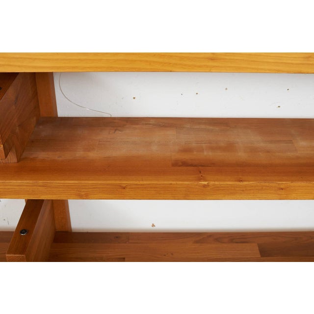 Wall Shelf B17 Bookcase for Wall Mounting in Elm Wood by Pierre Chapo, 1967 For Sale - Image 12 of 13