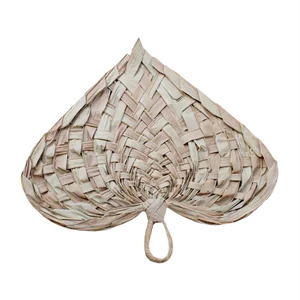 Large Decorative Fan in Straw, Italy, 1950s