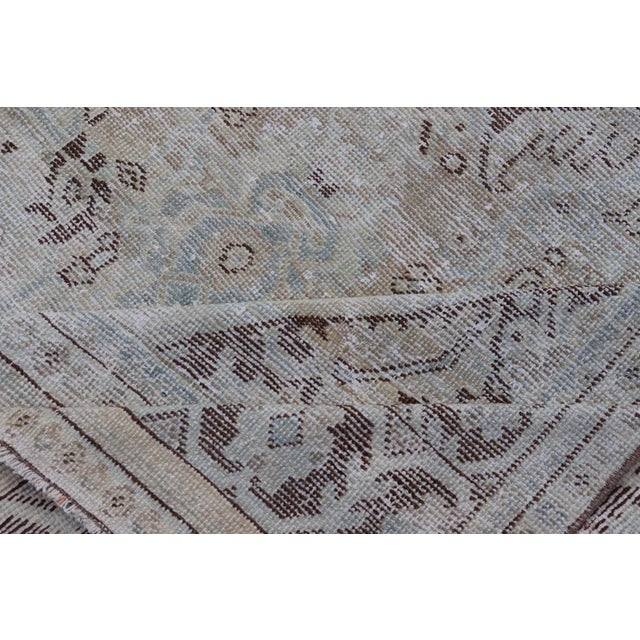 Mid 20th Century Vintage Persian Mahal Rug With Sub-Geometric Design With Small Medallion For Sale - Image 12 of 13