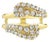 Diamond Cluster Bypass Ring Guard, Size 3 For Sale