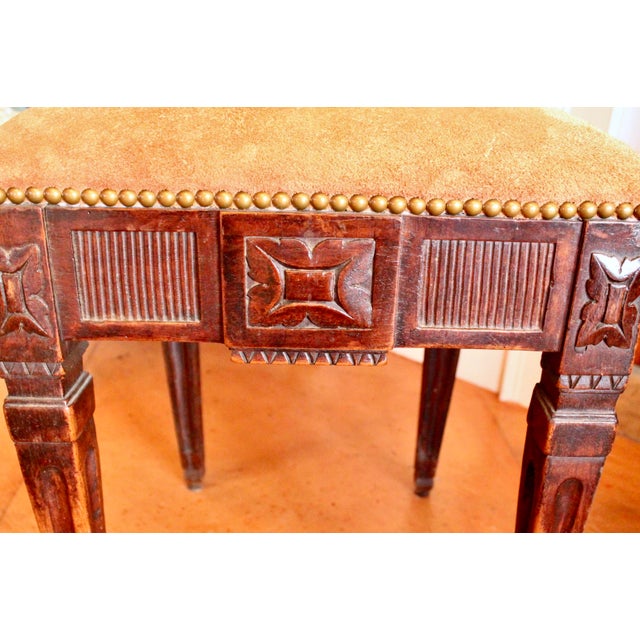Pair of Swedish Neoclassical Carved Hall Chairs For Sale - Image 10 of 12
