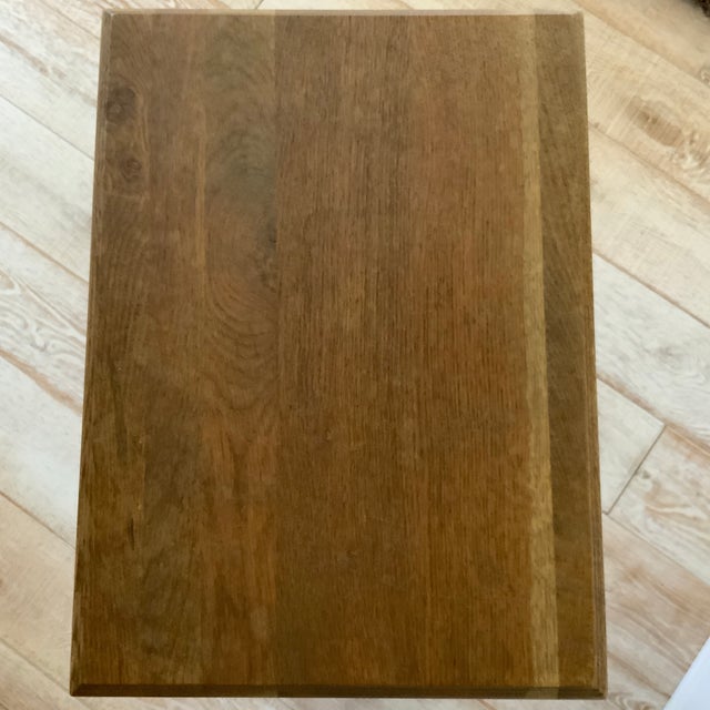 Wood Restoration Hardware-Style White Oak Three-Tiered Side Table For Sale - Image 7 of 8