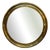 Mid-Century Modern Italian Round Wall Mirror in Brass, 1950s For Sale