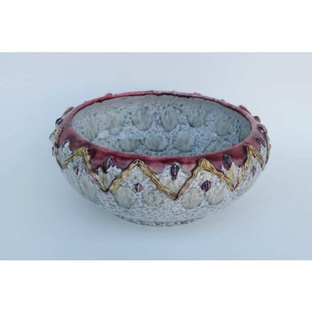 Mid-Century Waterdrop Italian Art Pottery Bowl For Sale In Madison - Image 6 of 8