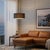 Crafted with satin nickel and a turquoise linen shade, the Stretch Swag Kit is a modern lighting solution by the NOVA...