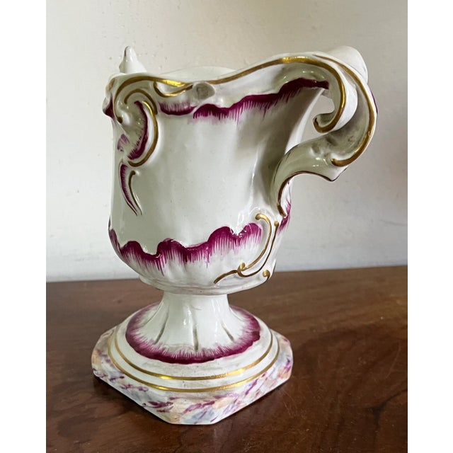 Ceramic Antique 18th Century German Rococo Ludwigsburg Porcelain Puce Urn Vase For Sale - Image 7 of 12