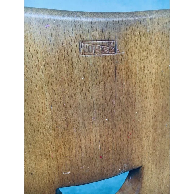 Vintage Belgian Brutalist Pub Café Chair Set by Torck, 1960s, Set of 4 For Sale - Image 4 of 17