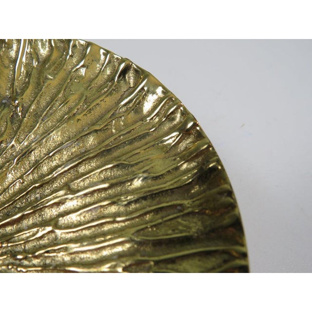 1960s Brutalist Sculptural Brass Tripod Candleholder, 1970s For Sale - Image 5 of 9